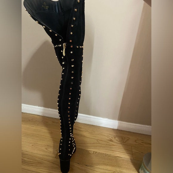 Thigh High Studded Boots - Picture 6 of 7